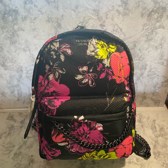 Victoria's Secret Bags Victorias Secret Backpack Black Floral Brand